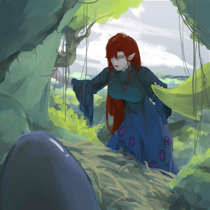 half body illustration